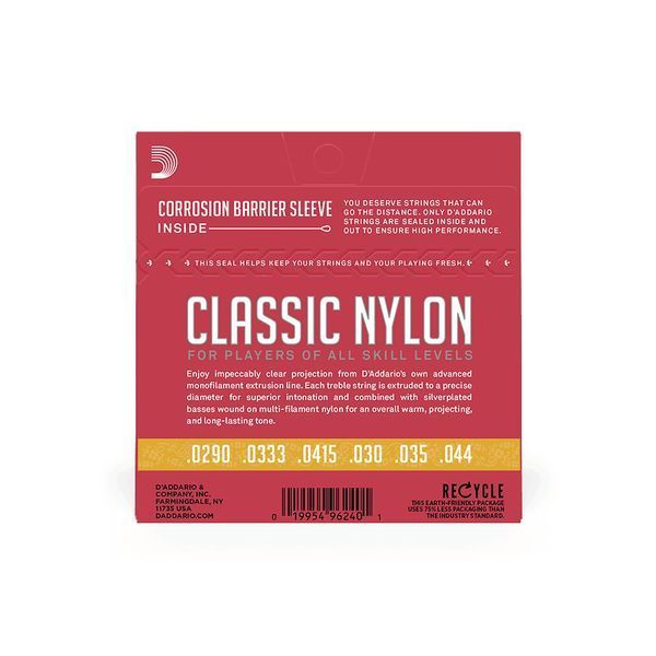 Комплект струн для классической гитары D'Addario EJ27N 3/4 Student Classics Normal Tension 3/4 719297600433 фото