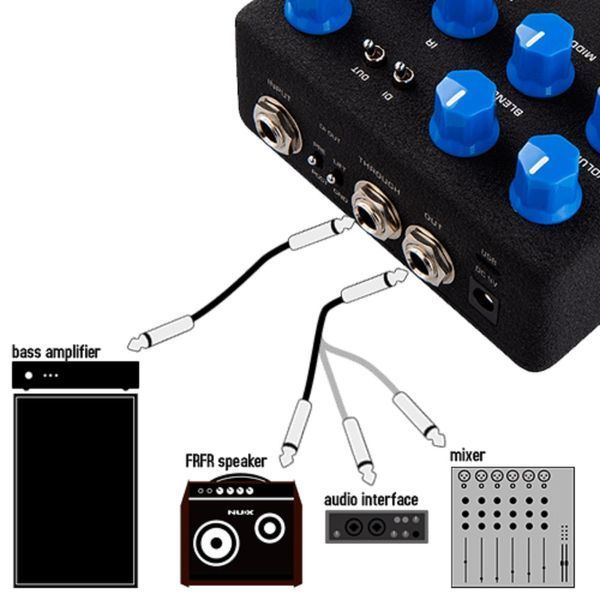 Педаль эффектов NUX MLD Bass Preamp + DI Pedal (NBP-5) 719297601176 фото