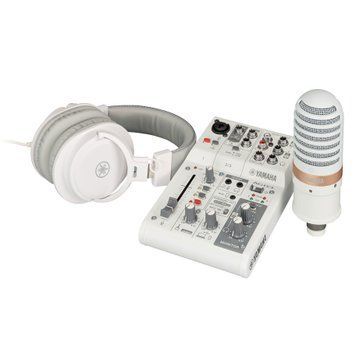 Аудіоінтерфейс YAMAHA AG03MK2 LSPK Live Streaming Pack (White) 719297601816 фото