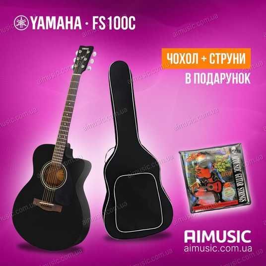 Акустическая гитара (Вестерн гитара) YAMAHA FS100C (Black) + Чехол