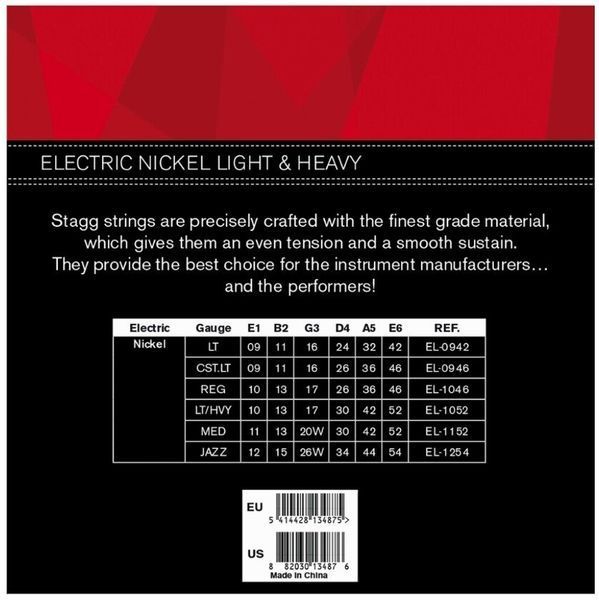 Комплект струн для электрогитары Stagg EL-1052 719297602554 фото