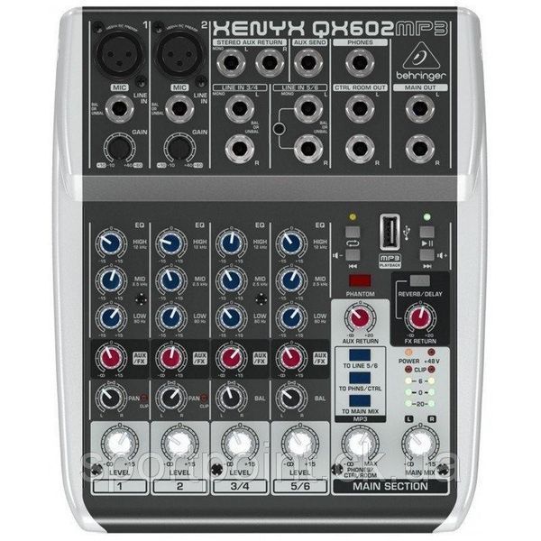 Мікшерний пульт Behringer Xenyx QX602MP3 719297601287 фото